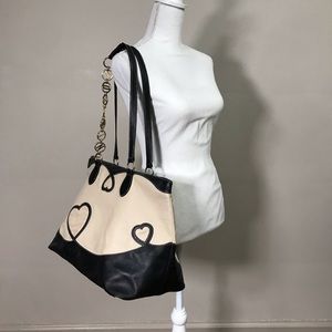 Moschino Redwall Large Leather Handbag